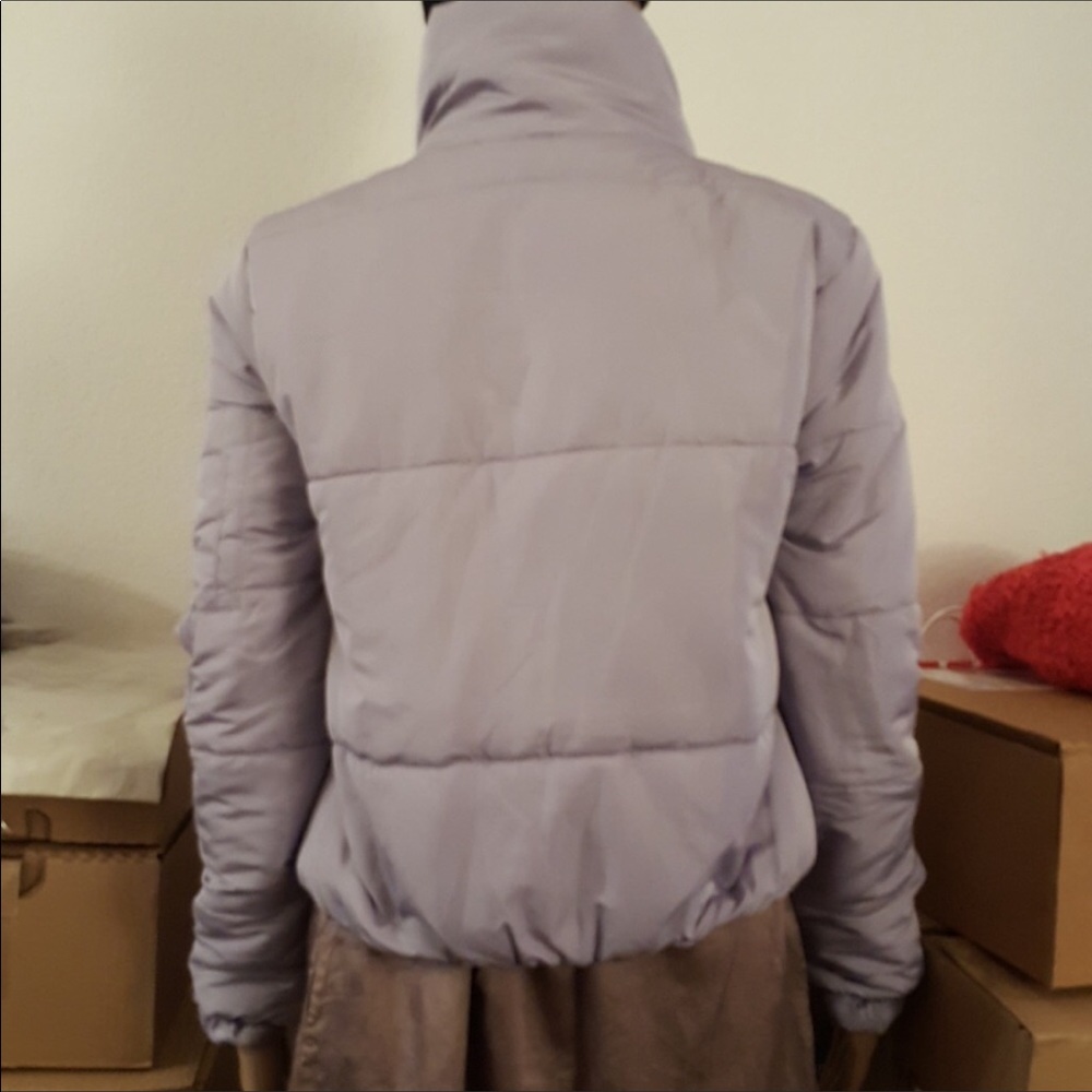 Forever Flower medium lavender puffer jacket  NWOT - Picture 2 of 7